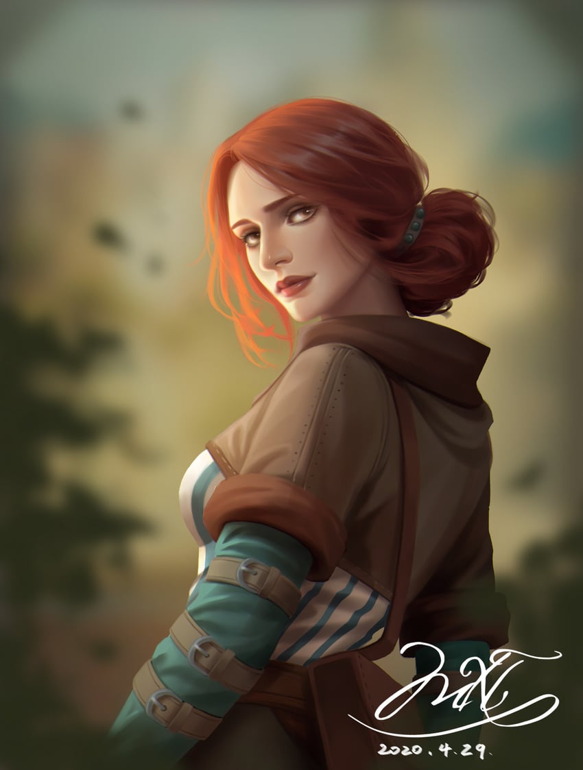triss merigold (the witcher and 1 more) drawn by ying_lee