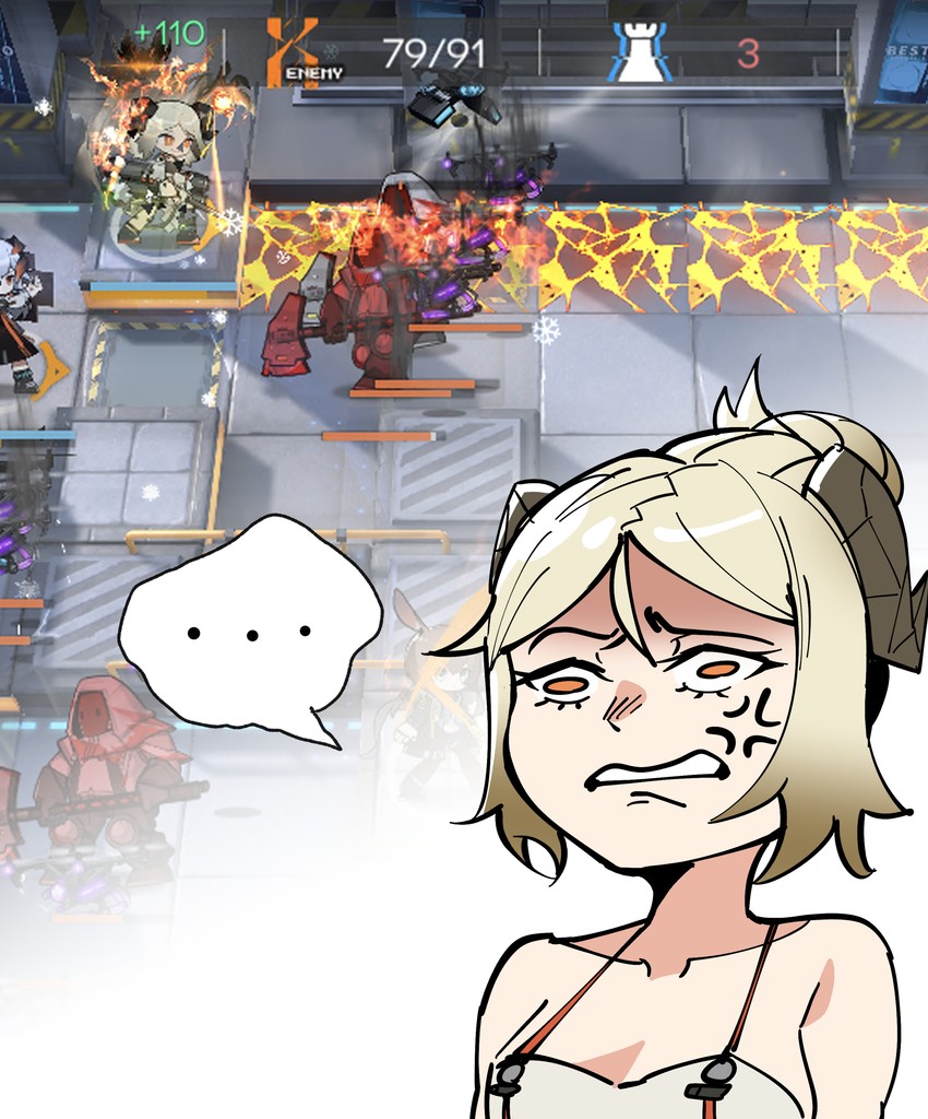 amiya, saria, ifrit, reunion soldier, arts master a1, and 2 more (arknights) drawn by moto_toshi