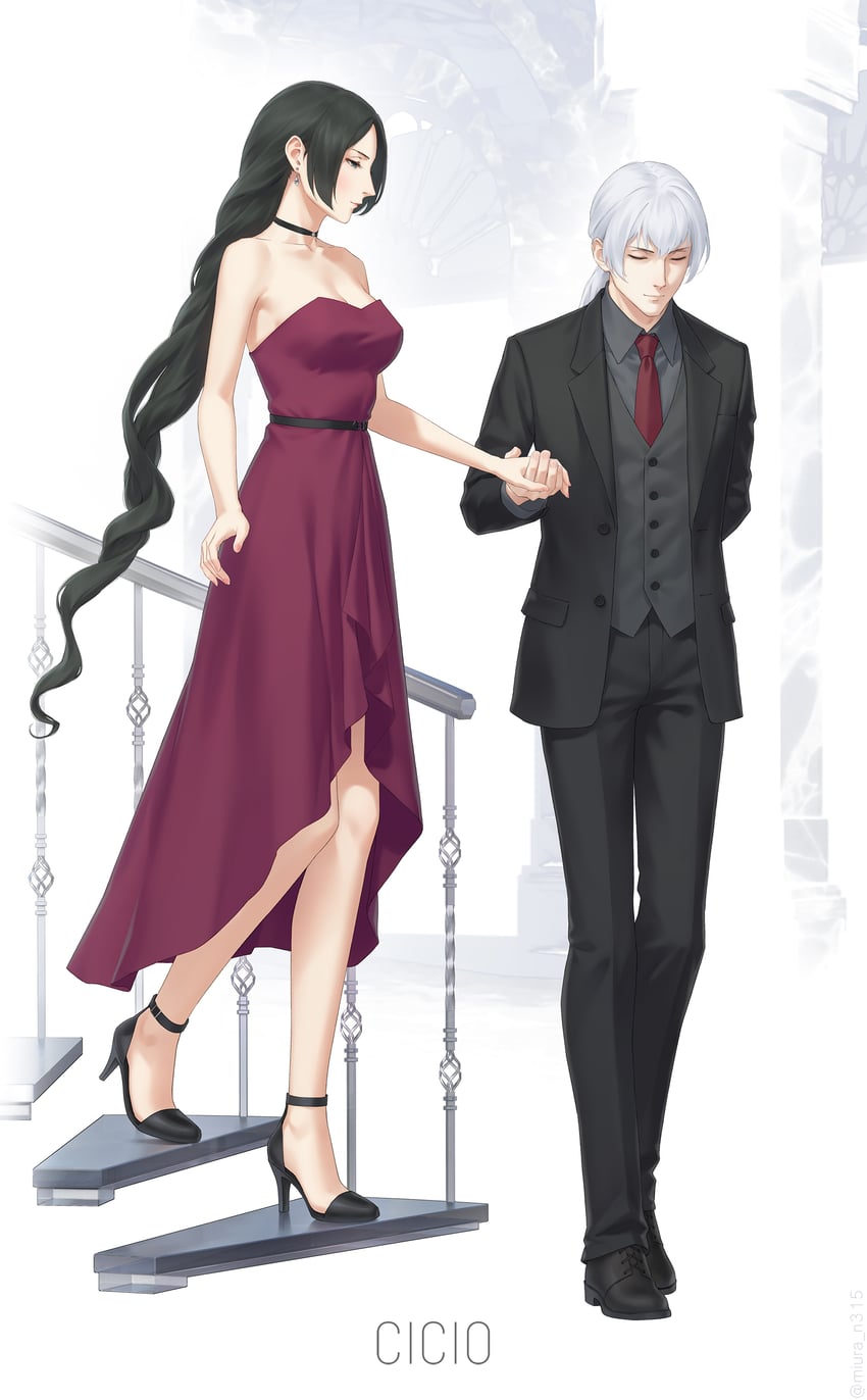 michel bollinger and giselle (fata morgana no yakata) drawn by miura-n315