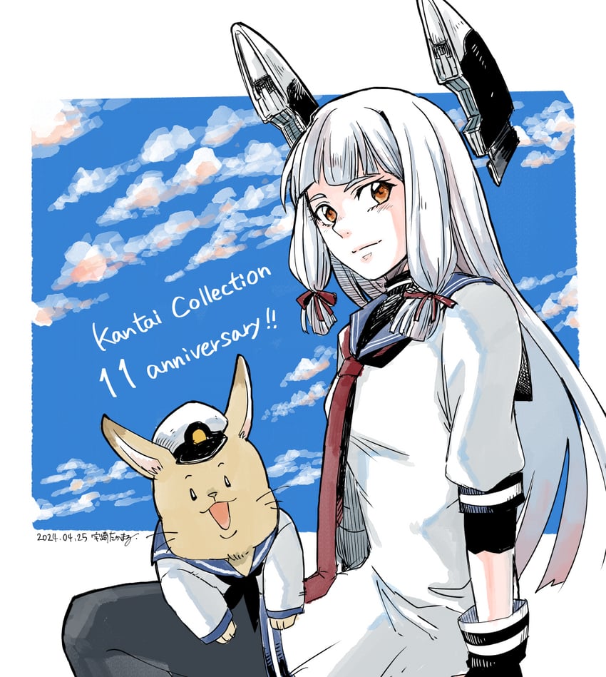 admiral, murakumo, and non-human admiral (kantai collection) drawn by uzaki_(jiro)