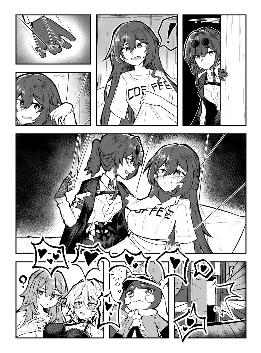 trailblazer, stelle, kafka, march 7th, himeko, and 1 more (honkai and 1 more) drawn by shuiro0z