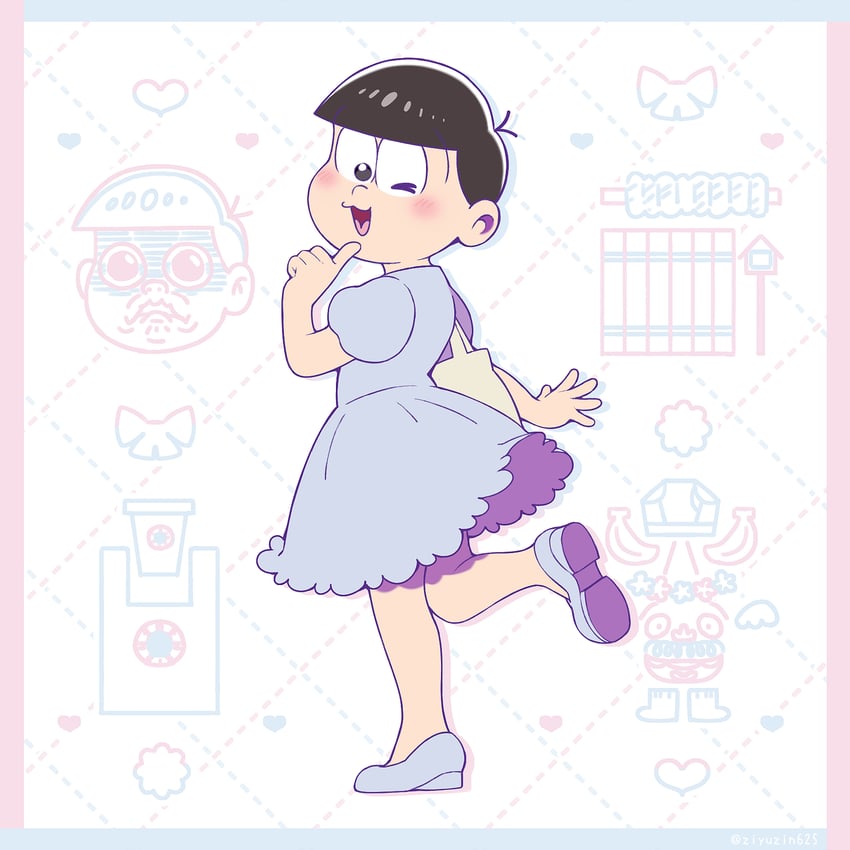matsuno todomatsu and aida (osomatsu and 1 more) drawn by jiyuuto_(cocyco)