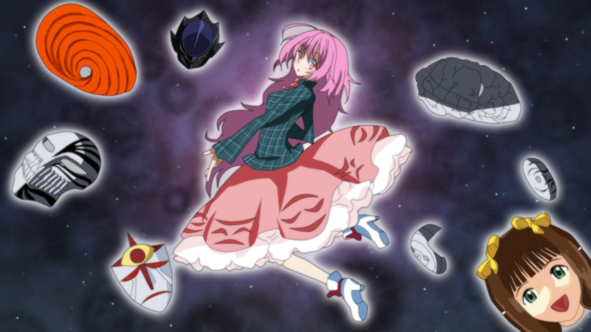 hata no kokoro, amami haruka, kurosaki ichigo, uchiha obito, zero, and 3 more (touhou and 7 more) drawn by nonbiri_jirou