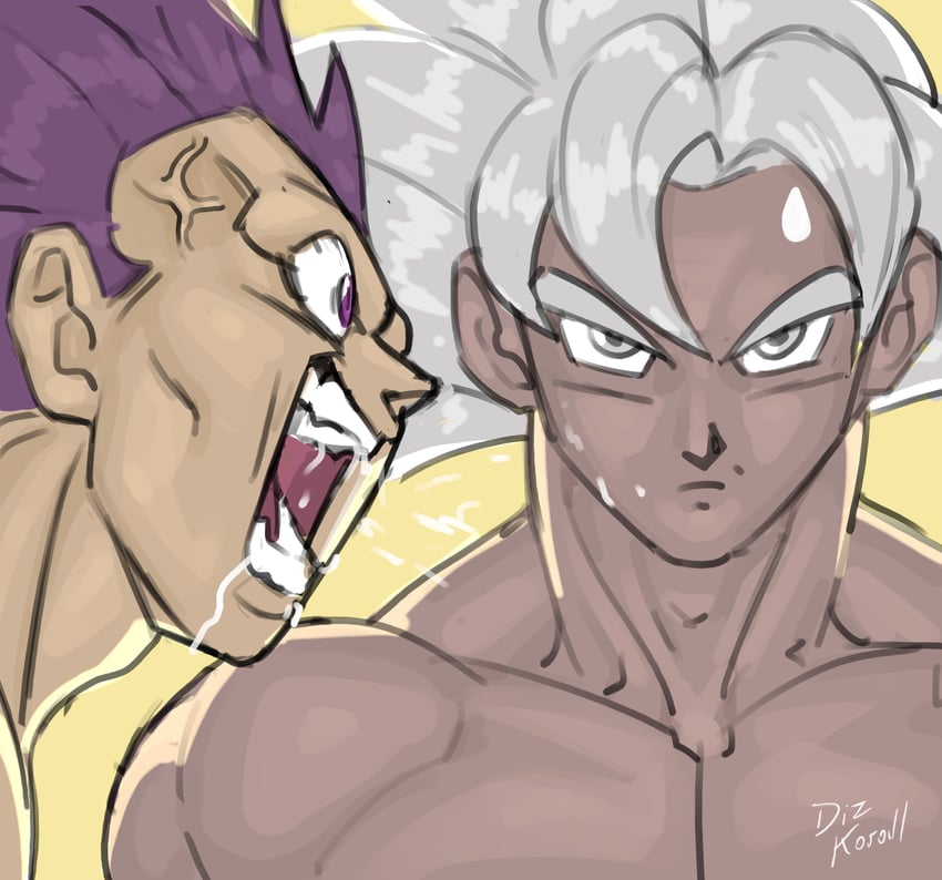 son goku and vegeta (dragon ball and 1 more) drawn by koralldiz