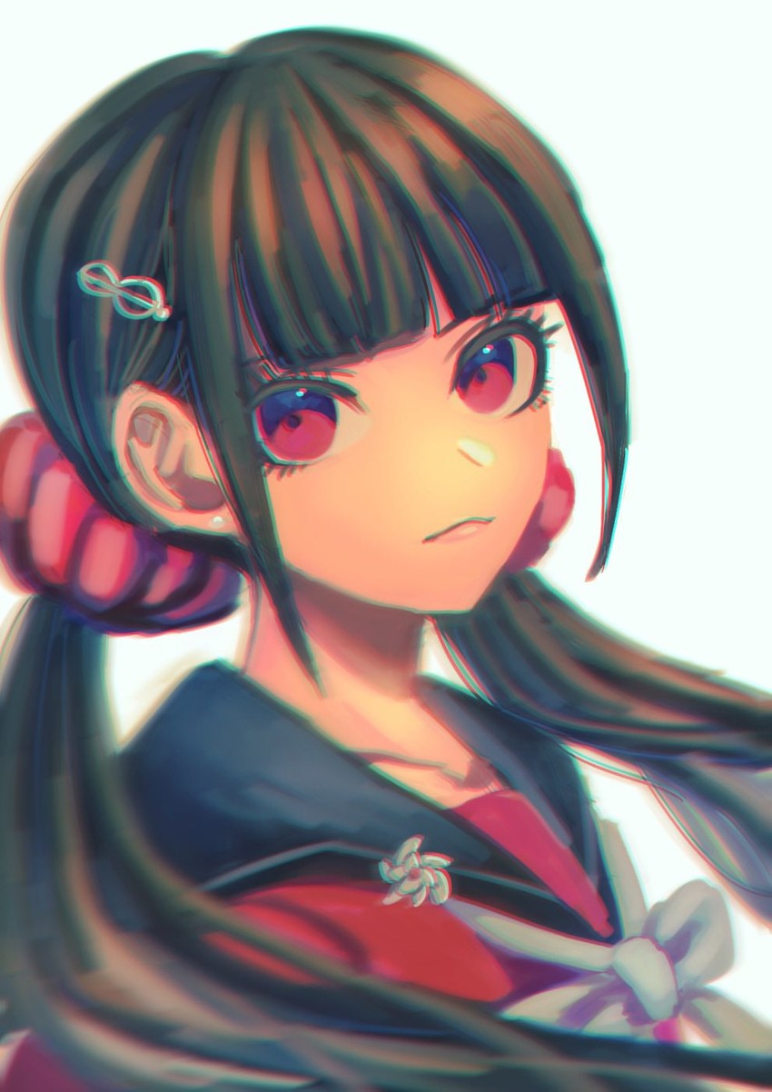 harukawa maki (danganronpa and 1 more) drawn by esu_(tasoesu)
