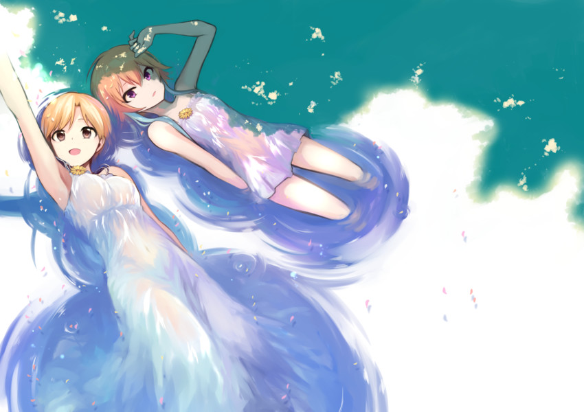 ninomiya asuka and aiba yumi (idolmaster and 1 more) drawn by nogiwa_kaede