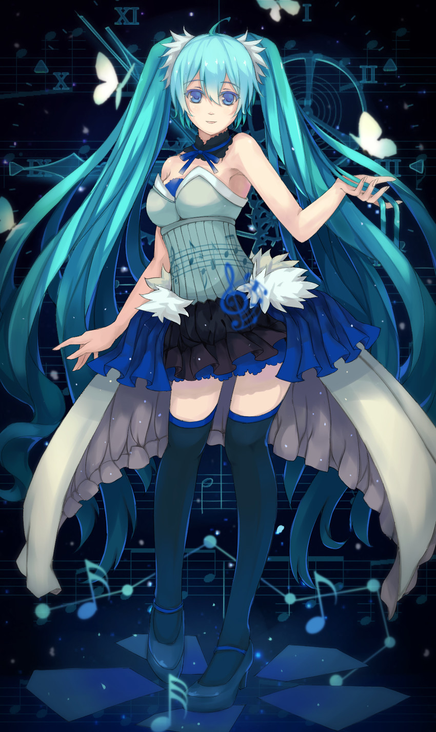 hatsune miku (vocaloid and 2 more) drawn by dead_line