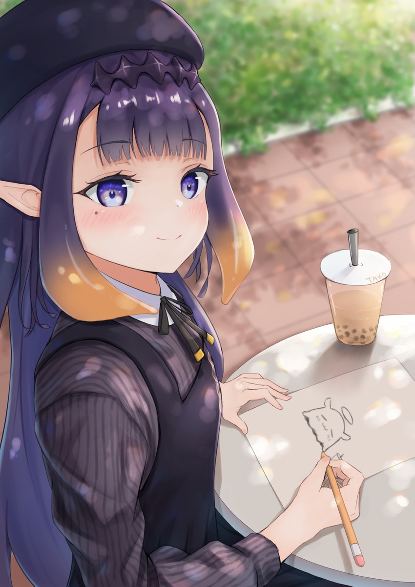 ninomae ina'nis and takodachi (hololive and 1 more) drawn by hanefuro