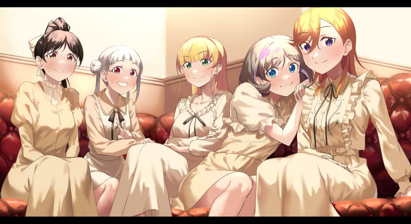 shibuya kanon, heanna sumire, tang keke, arashi chisato, and hazuki ren (love live! and 1 more) drawn by repurika