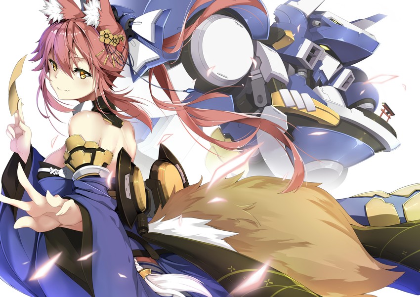 tamamo and tamamo no mae (fate and 1 more) drawn by zelitto