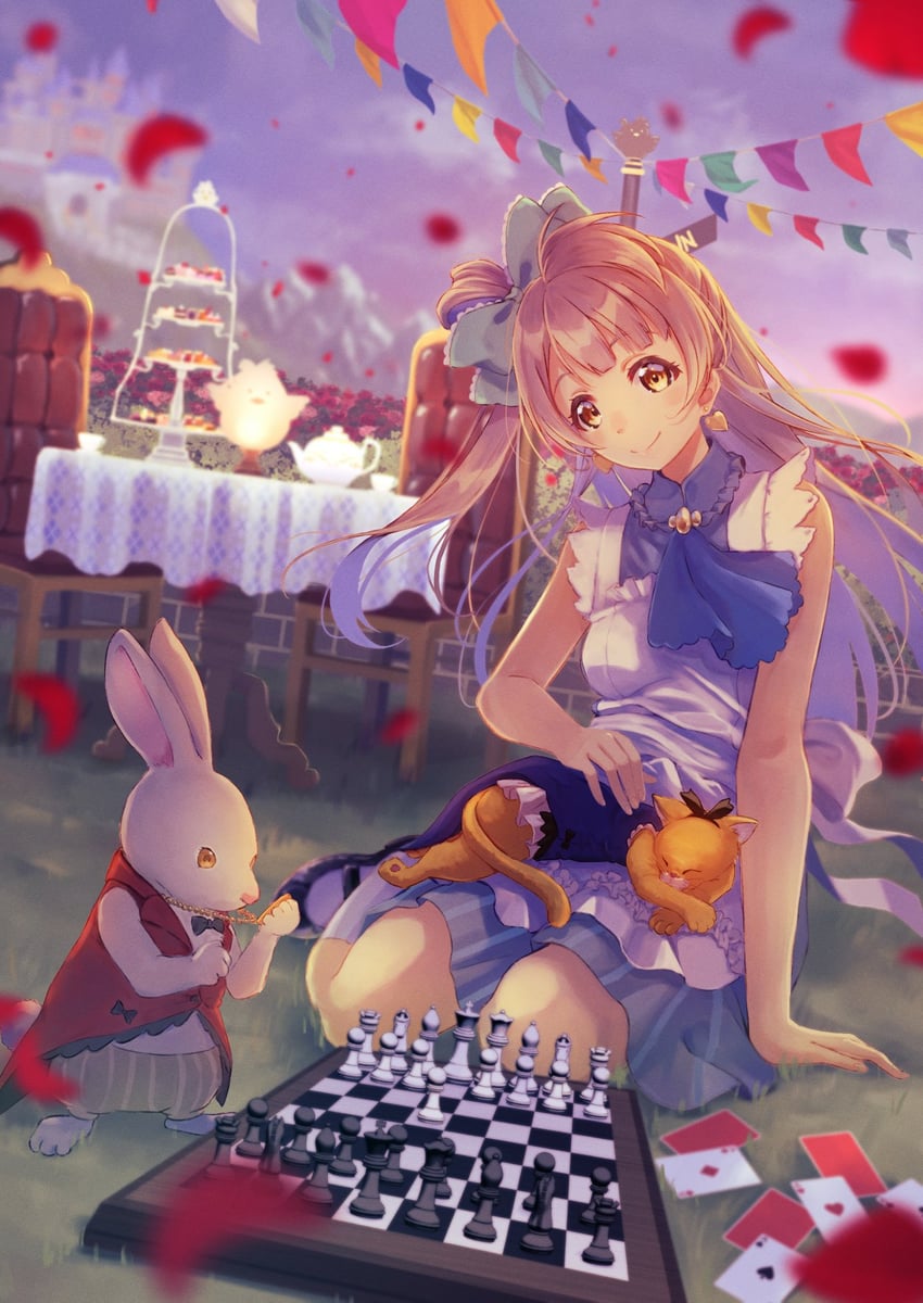 minami kotori and white rabbit (love live! and 2 more) drawn by macken666
