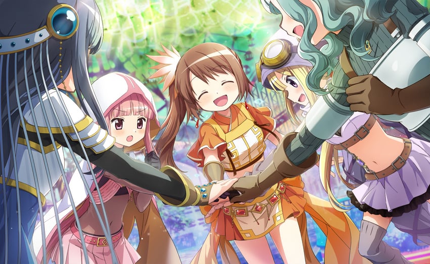 tamaki iroha, nanami yachiyo, futaba sana, yui tsuruno, and mitsuki felicia (mahou shoujo madoka magica and 2 more)