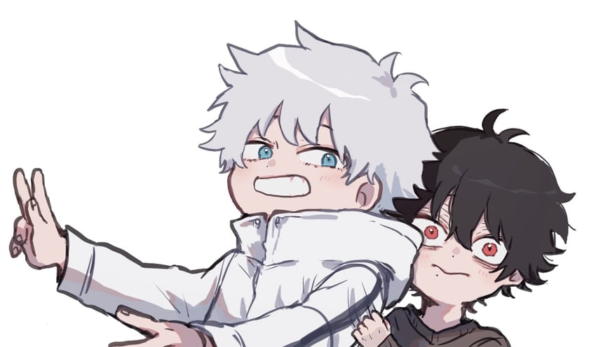 shigaraki tomura and todoroki touya (boku no hero academia) drawn by ametaro_(ixxxzu)