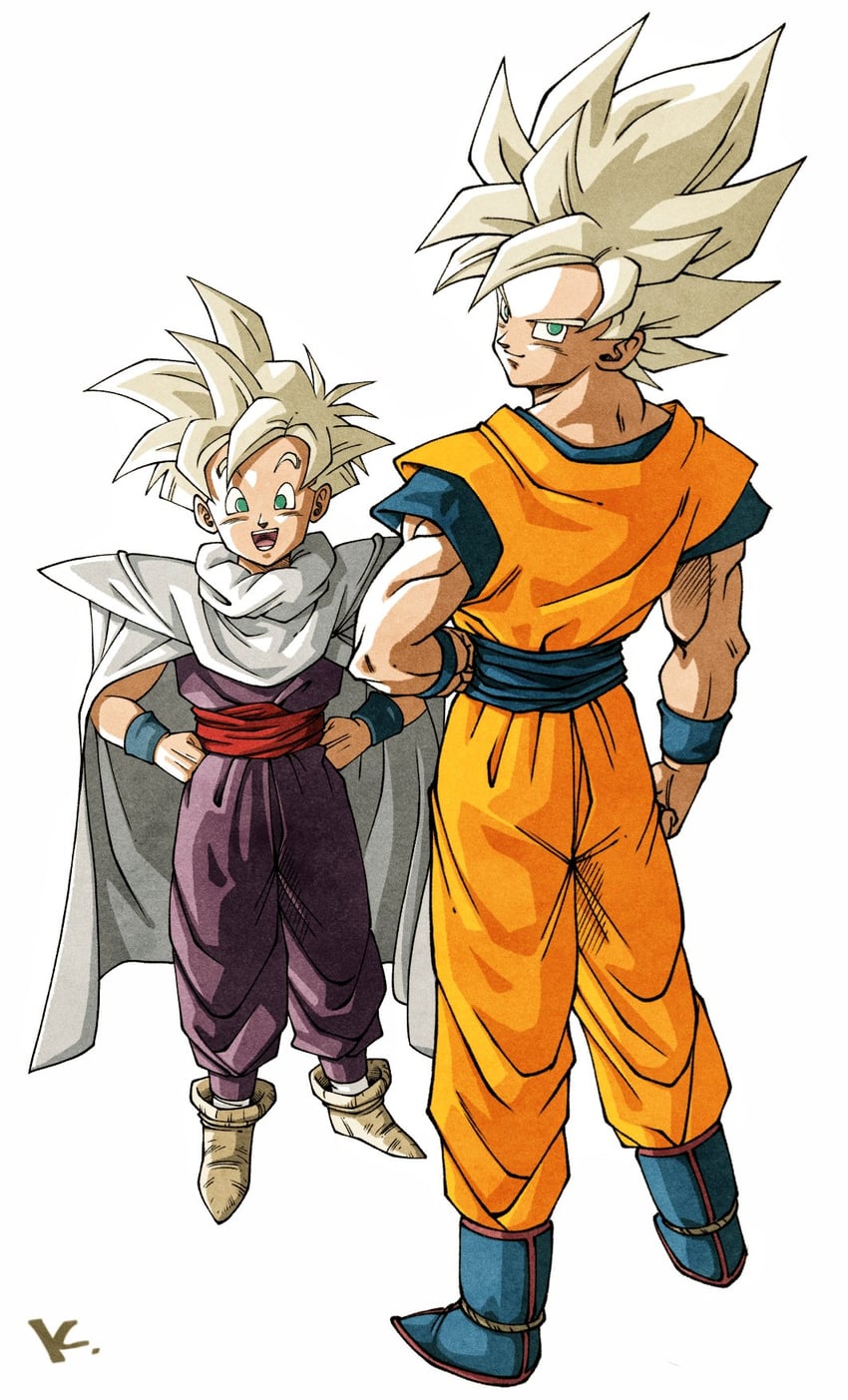 son goku and son gohan (dragon ball and 1 more) drawn by kakeru_(dbskakeru)