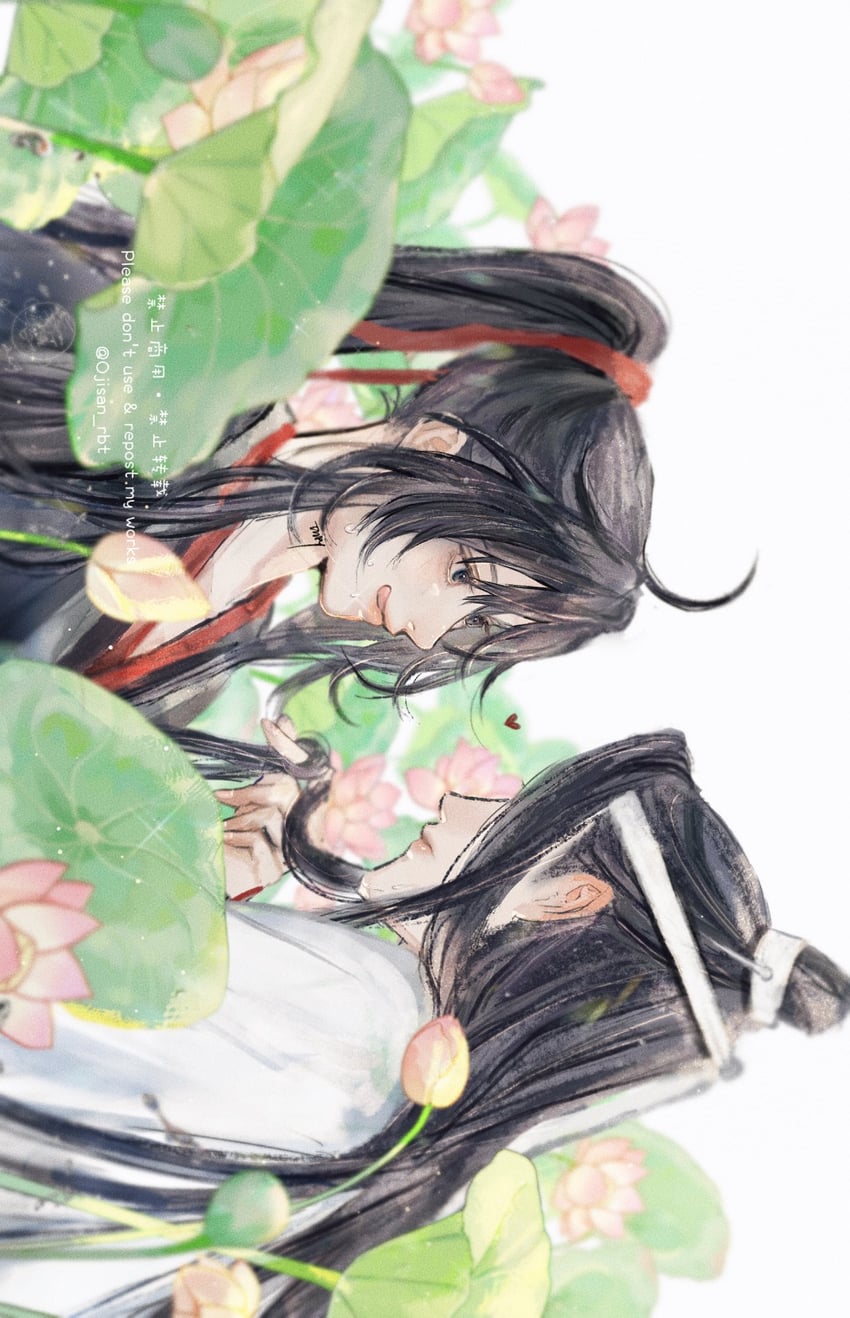 wei wuxian and lan wangji (modao zushi) drawn by ojisan_rbt