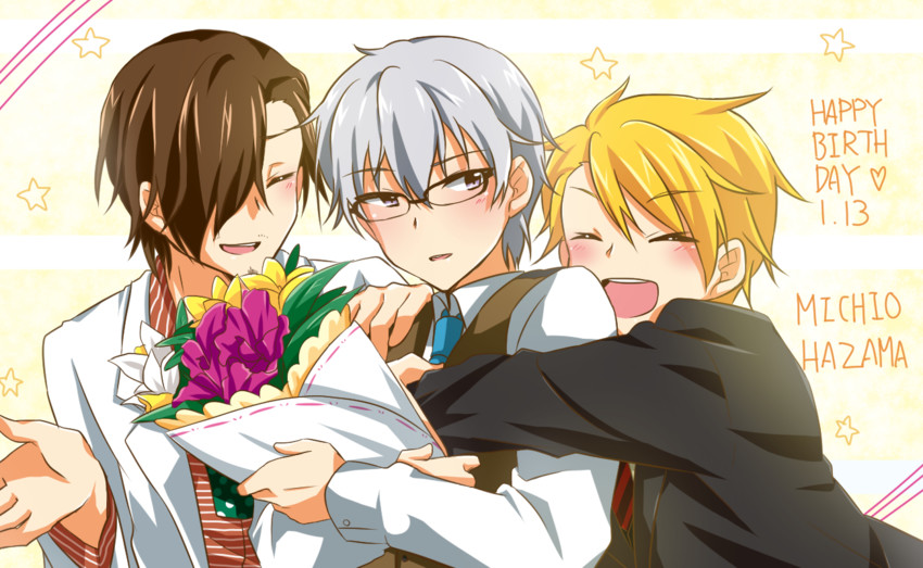 maita rui, yamashita jiro, and hazama michio (idolmaster and 1 more) drawn by juujiro_eru