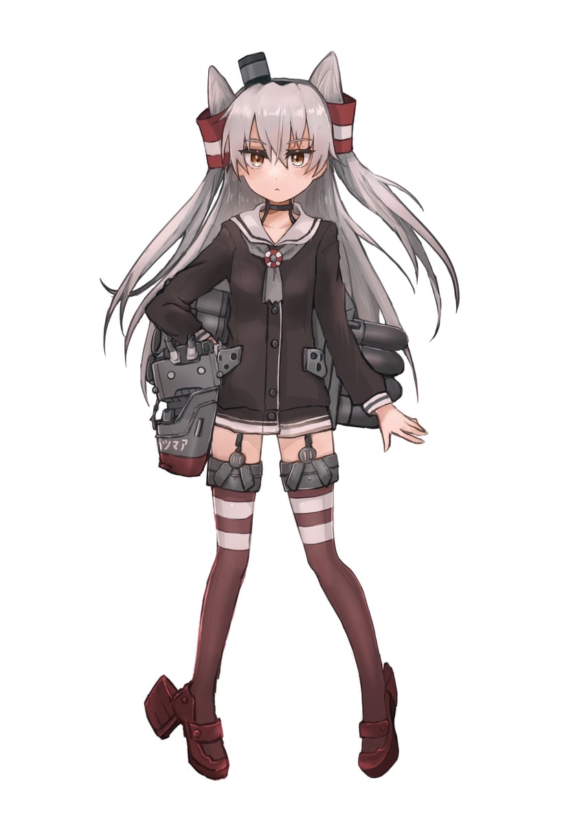 amatsukaze and rensouhou-kun (kantai collection) drawn by yig_(517995842)