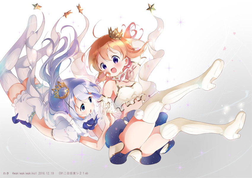 kafuu chino and hoto cocoa (gochuumon wa usagi desu ka?) drawn by neki_(wakiko)