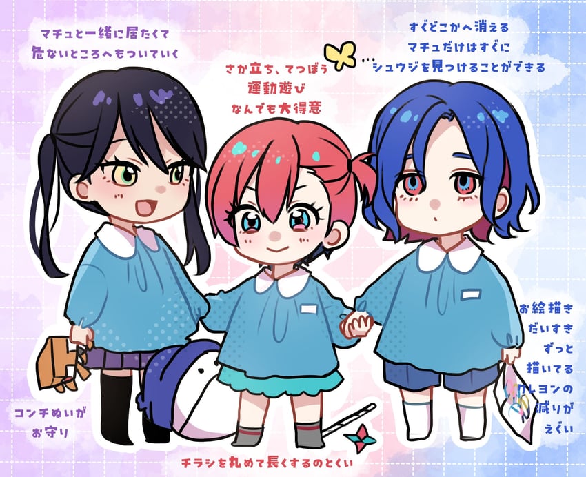 amate yuzuriha, haro, shuji ito, nyaan, and conch (gundam and 1 more) drawn by ando_chi