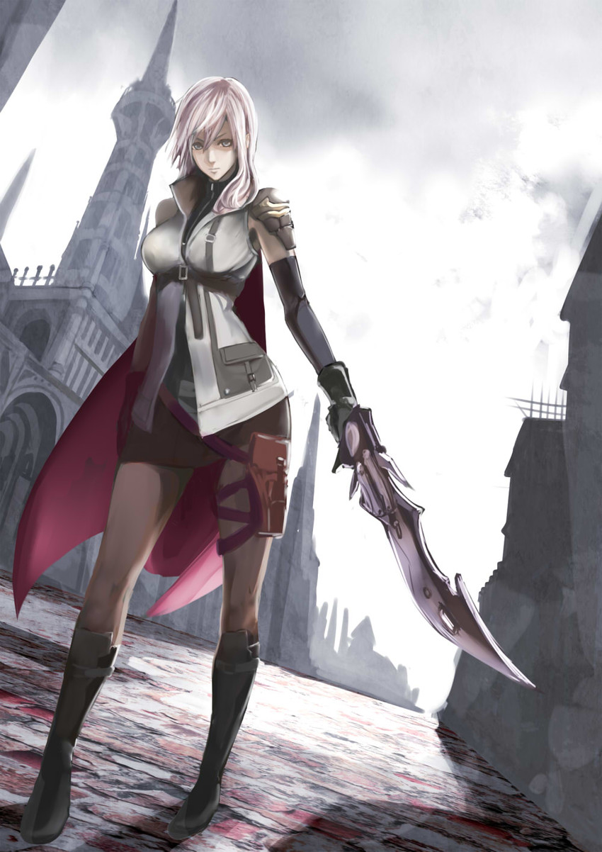 lightning farron (final fantasy and 1 more) drawn by bombomb25