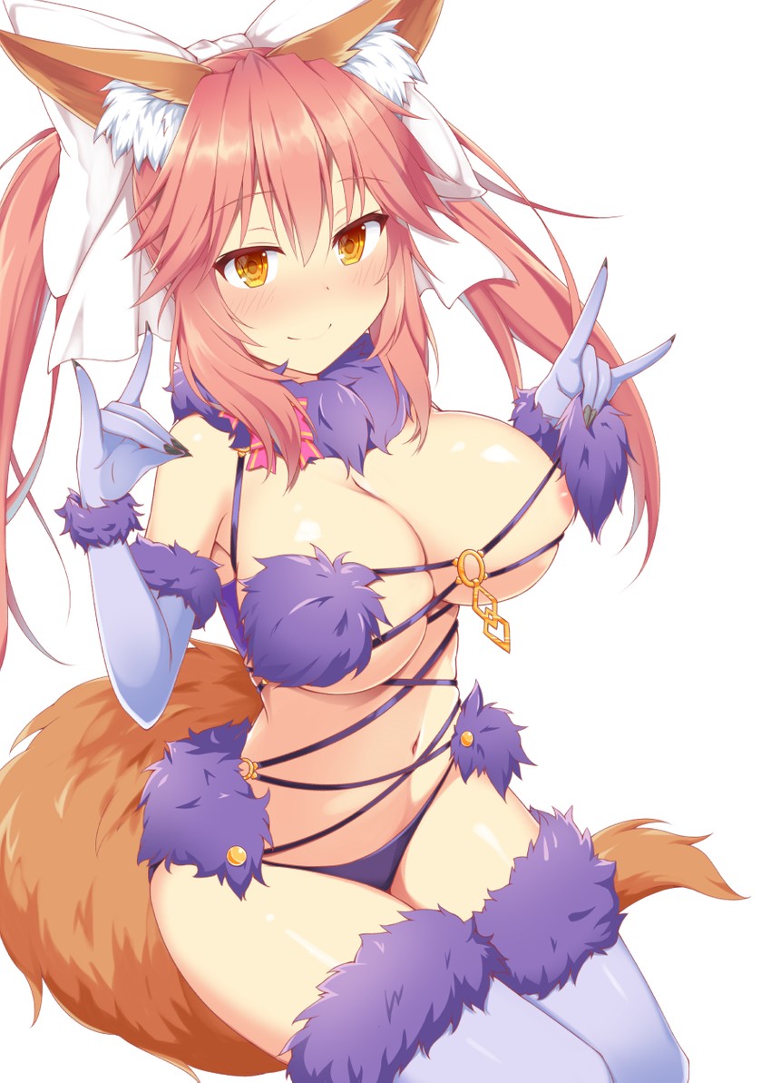 mash kyrielight, tamamo, and tamamo no mae (fate and 1 more) drawn by mizuki_(kogetsu-tei)