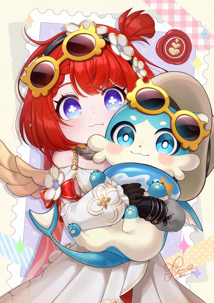 tribbie and bubbles (honkai and 1 more) drawn by rinna_(xxrinna)