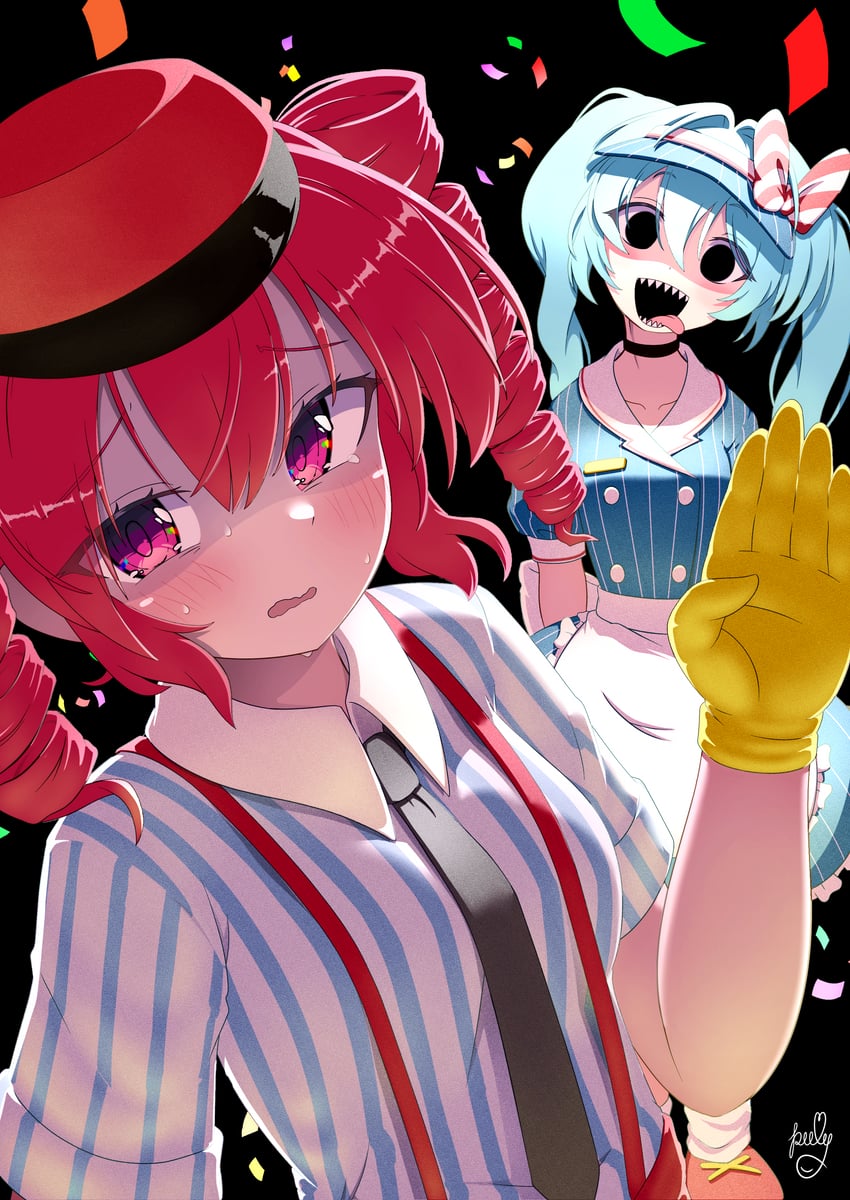 hatsune miku and kasane teto (vocaloid and 2 more) drawn by polyhedron2