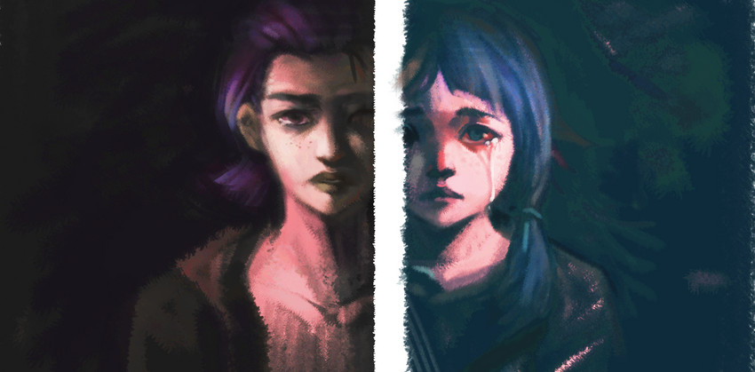 jinx, vi, arcane jinx, powder, and violet (league of legends and 1 more) drawn by yml_(shu_226717)