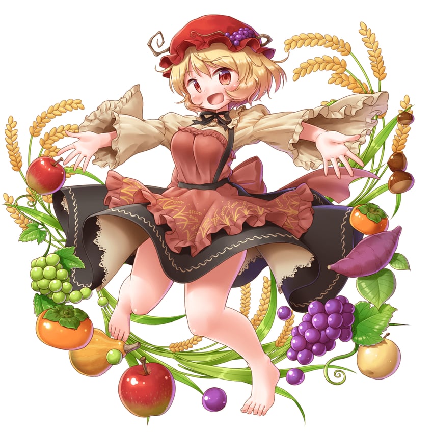 aki minoriko (touhou and 1 more) drawn by arinu