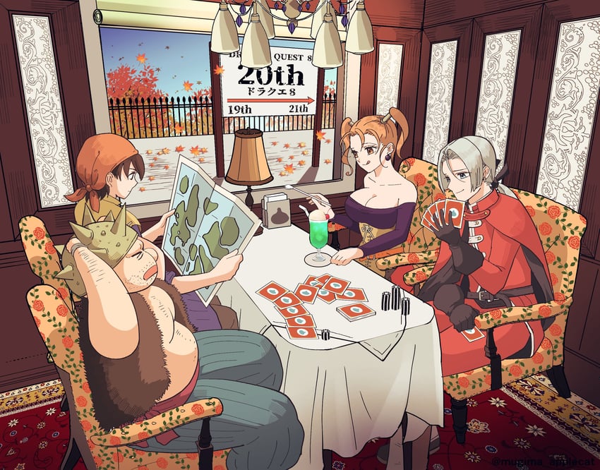 jessica albert, hero, kukuru, and yangus (dragon quest and 1 more) drawn by c-diamond