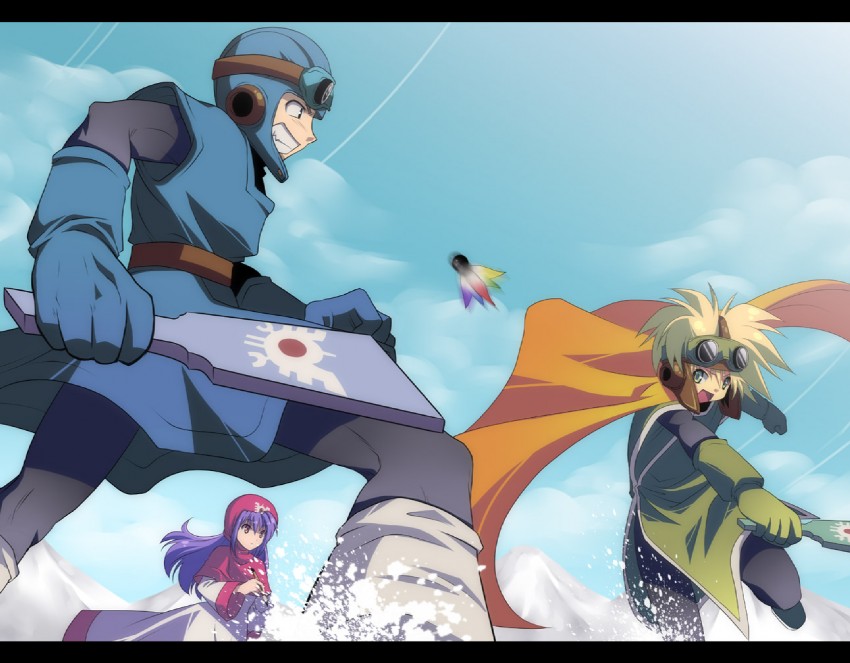 princess of moonbrook, prince of lorasia, and prince of samantoria (dragon quest and 1 more) drawn by born_free
