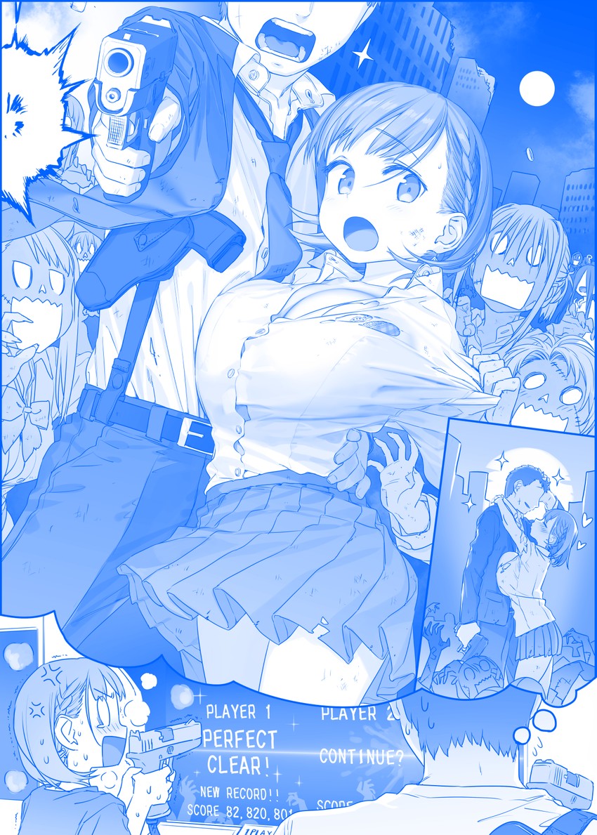 ai-chan, kouhai-chan, volley-bu-chan, ai-chan's sister, maegami-chan, and 3 more (getsuyoubi no tawawa and 1 more) drawn by himura_kiseki