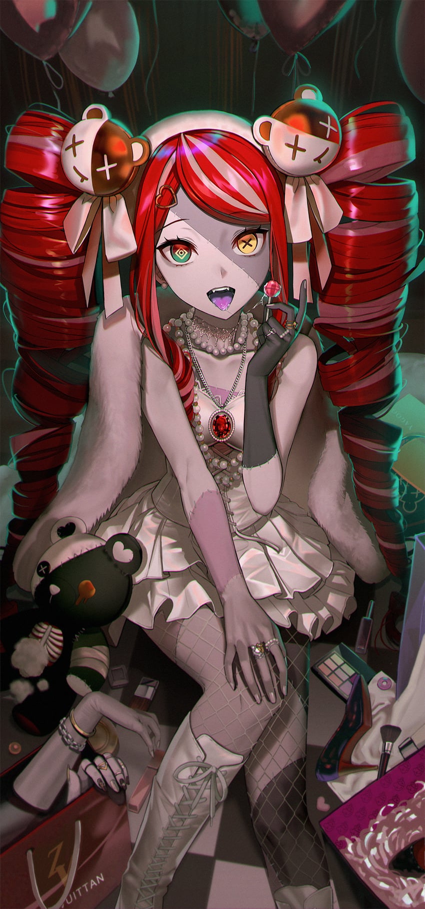 kureiji ollie (hololive and 1 more) drawn by honnou_(kjs9504)