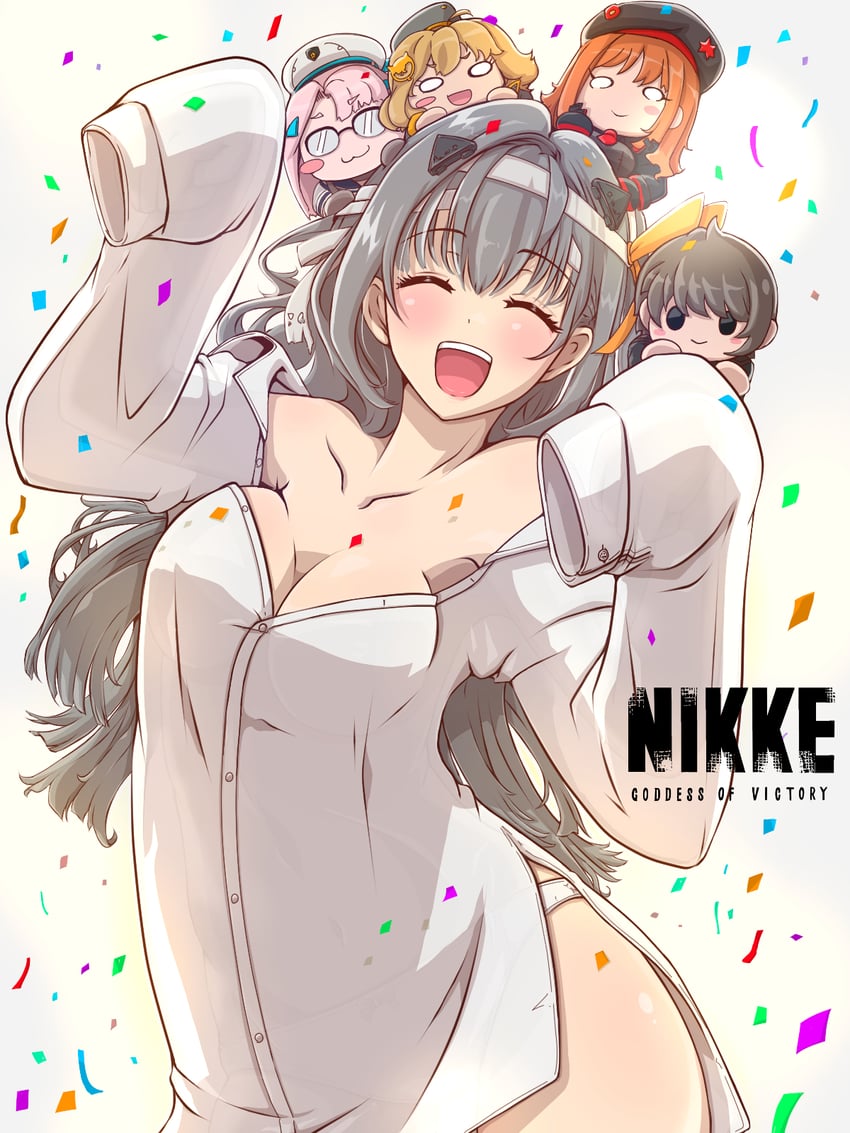 anis, rapi, commander, neon, and modernia (goddess of victory: nikke) drawn by margherita832