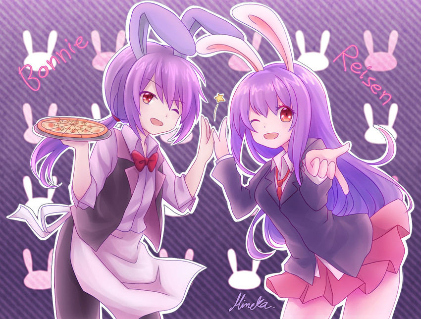 reisen udongein inaba and bonnie (touhou and 1 more) drawn by moeno_himeka