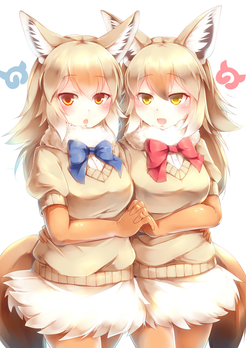 african golden wolf and golden jackal (kemono friends) drawn by kanzakietc