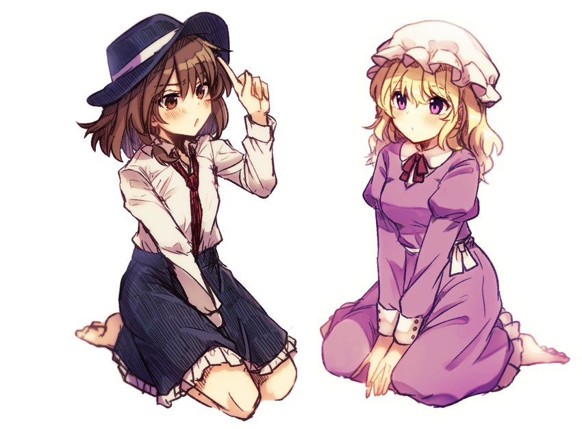usami renko and maribel hearn (touhou) drawn by aoi_(annbi)