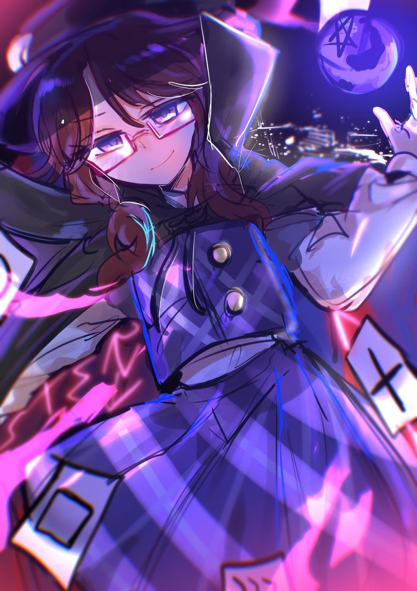 usami sumireko (touhou and 1 more) drawn by moyashi_(oekaki_touhou)