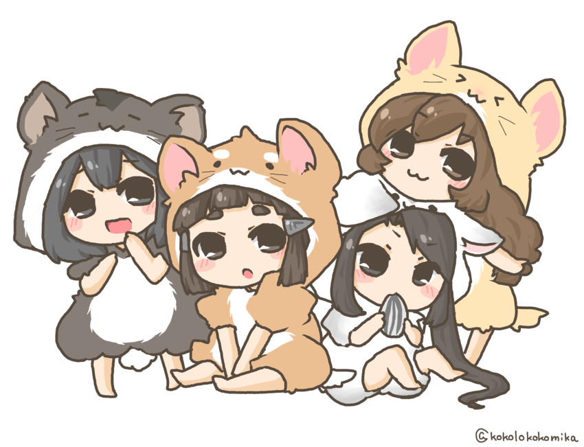 ashigara, haguro, nachi, and myoukou (kantai collection) drawn by kokoko_(kokolololo)
