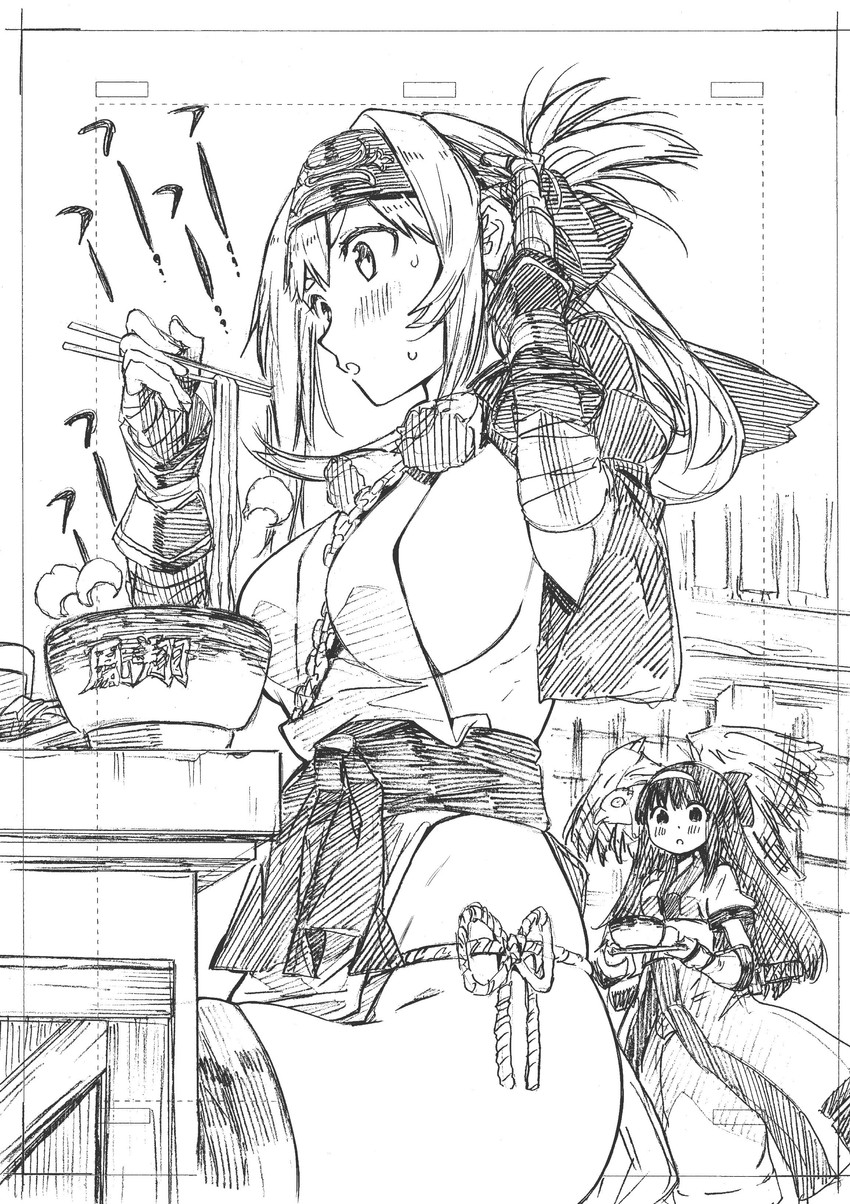 kamoi, nakoruru, and mamahaha (kantai collection and 1 more) drawn by kojima_takeshi
