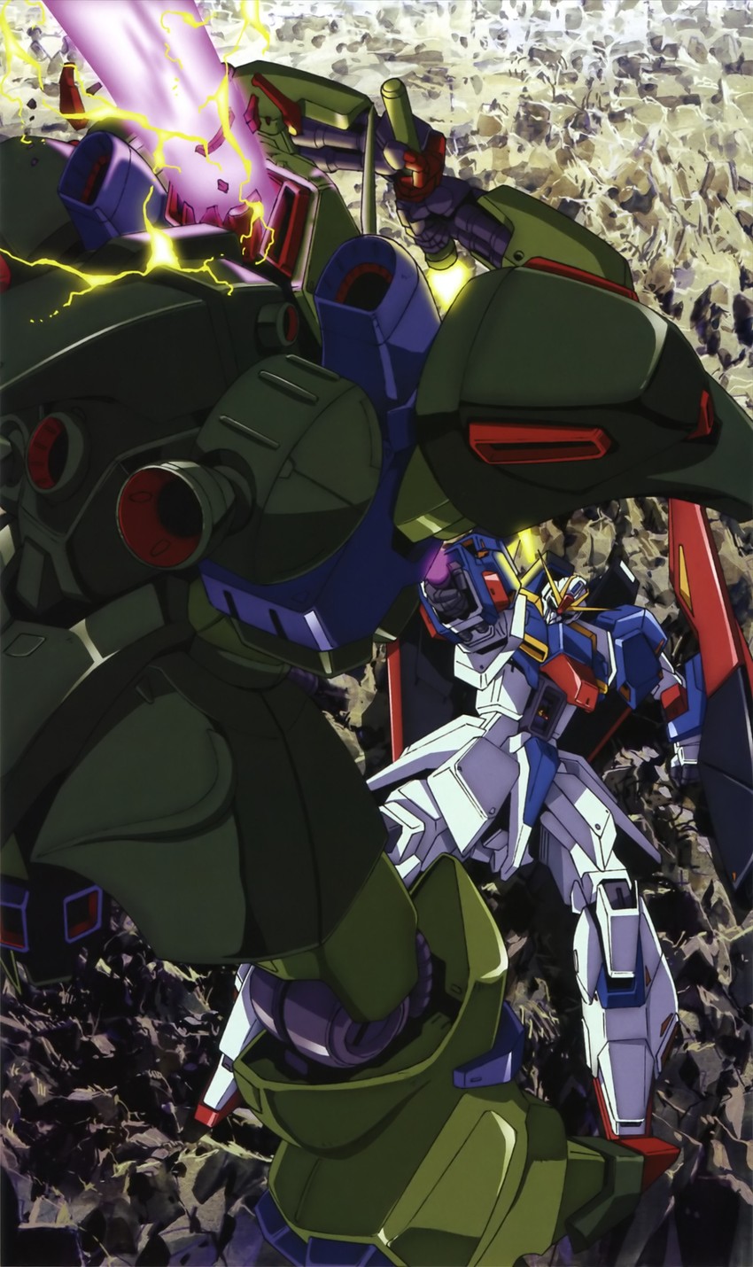 zeta gundam and galluss-j (gundam and 1 more)