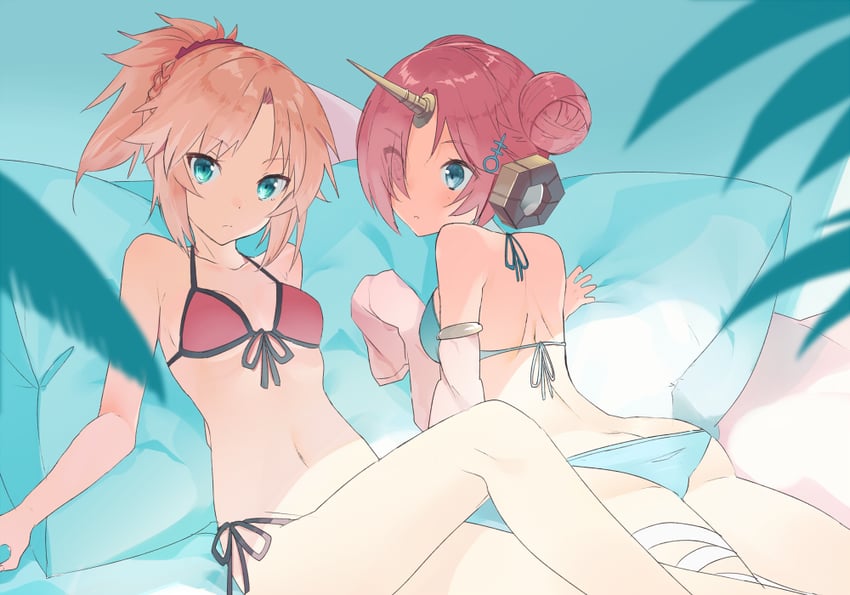 mordred and frankenstein's monster (fate and 1 more) drawn by eka_eri