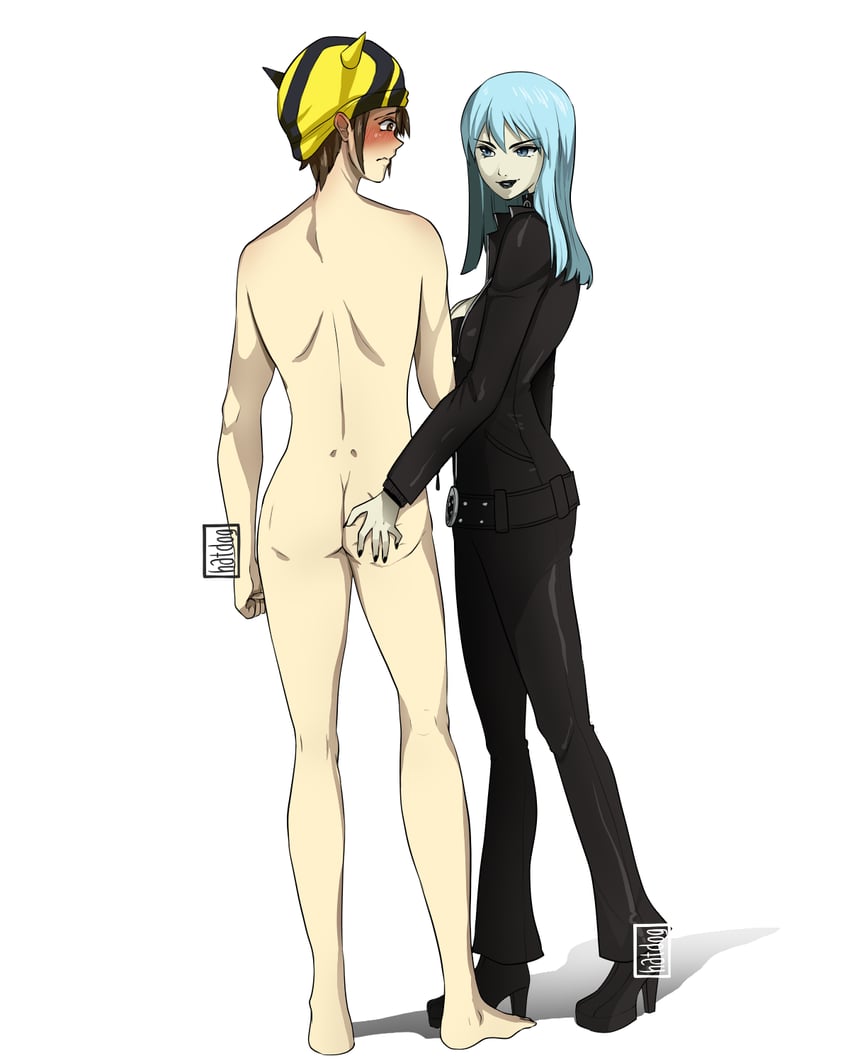nemissa and yuichi haga (devil summoner and 1 more) drawn by hatdog_guhitera