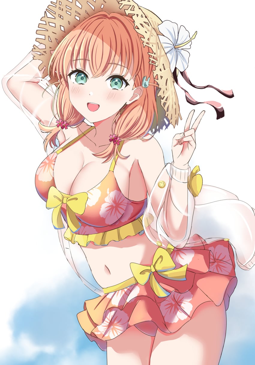 hinoshita kaho (love live! and 2 more) drawn by morerin