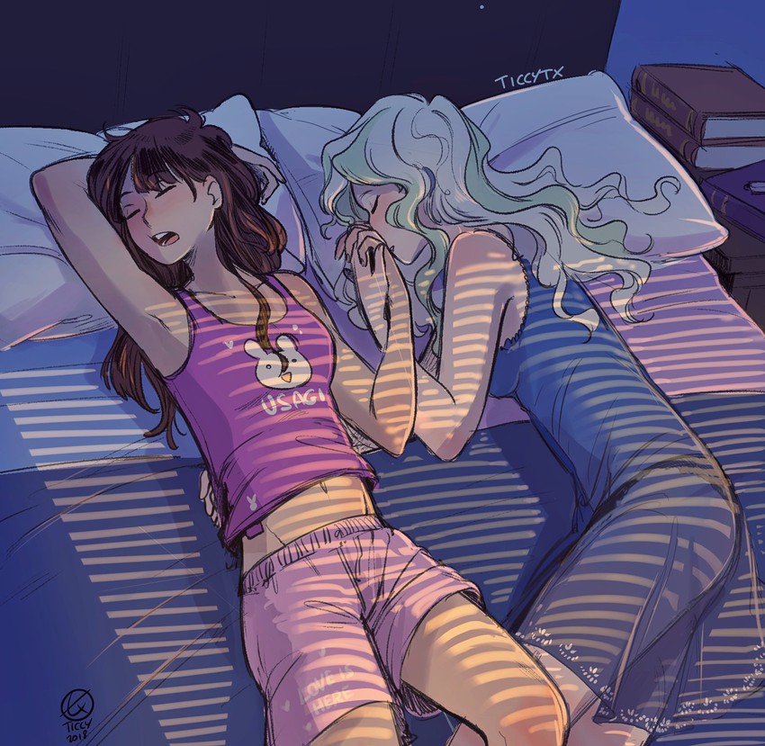kagari atsuko and diana cavendish (little witch academia) drawn by ticcy