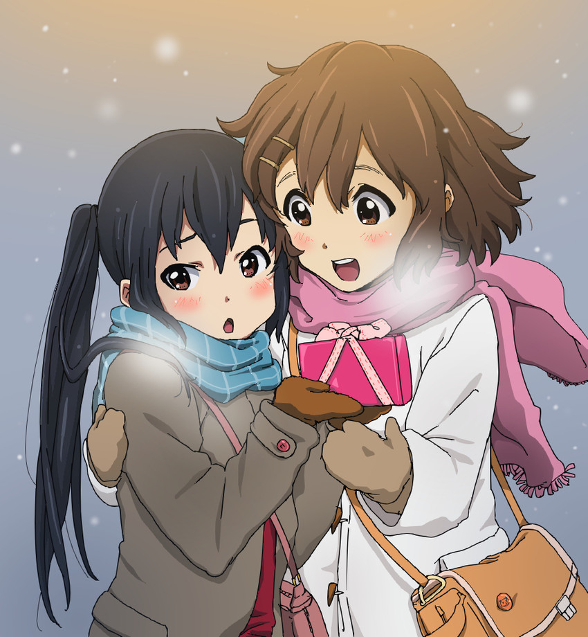nakano azusa and hirasawa yui (k-on!) drawn by kanau