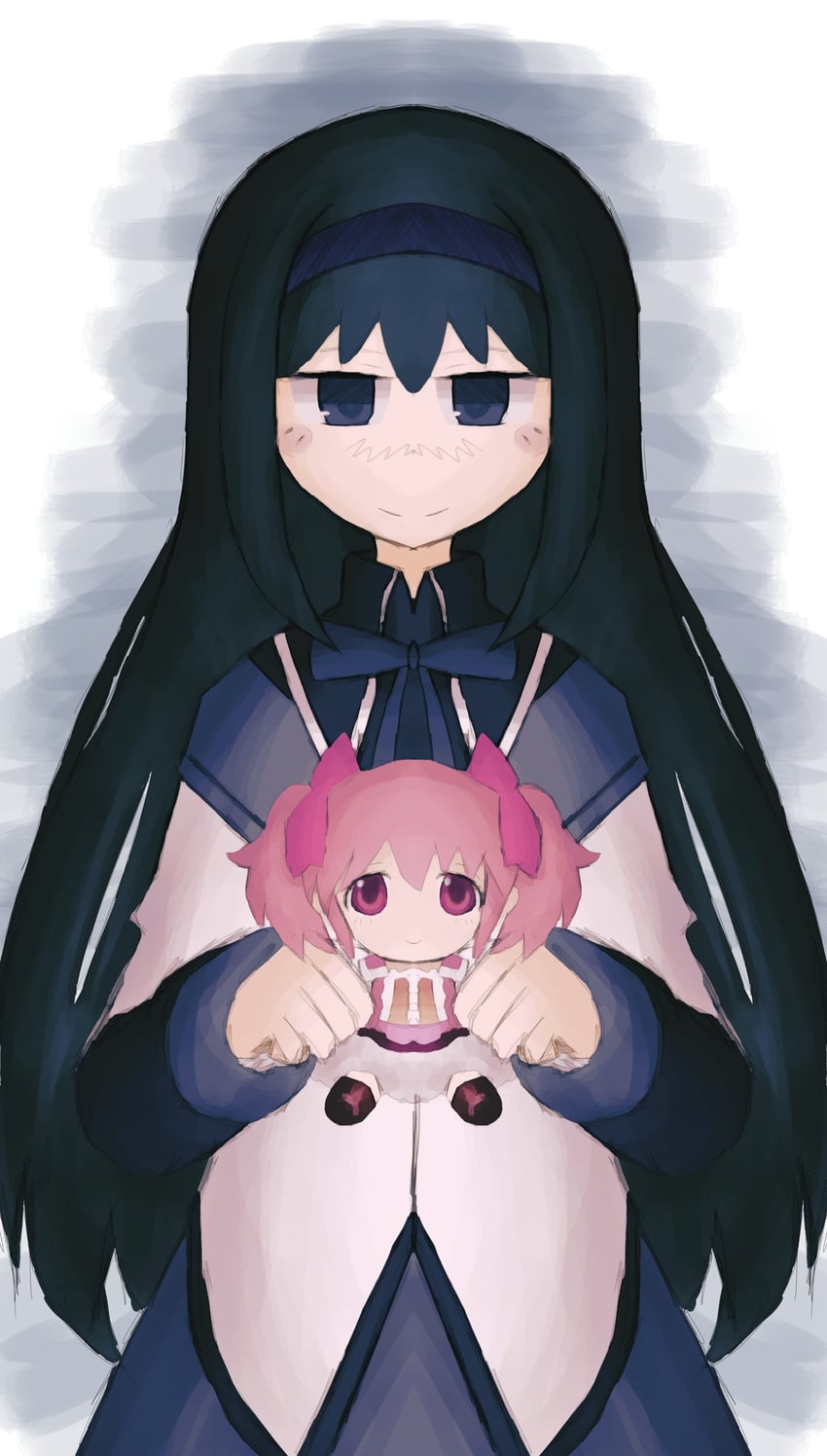 akemi homura and kaname madoka (mahou shoujo madoka magica) drawn by iesonatana