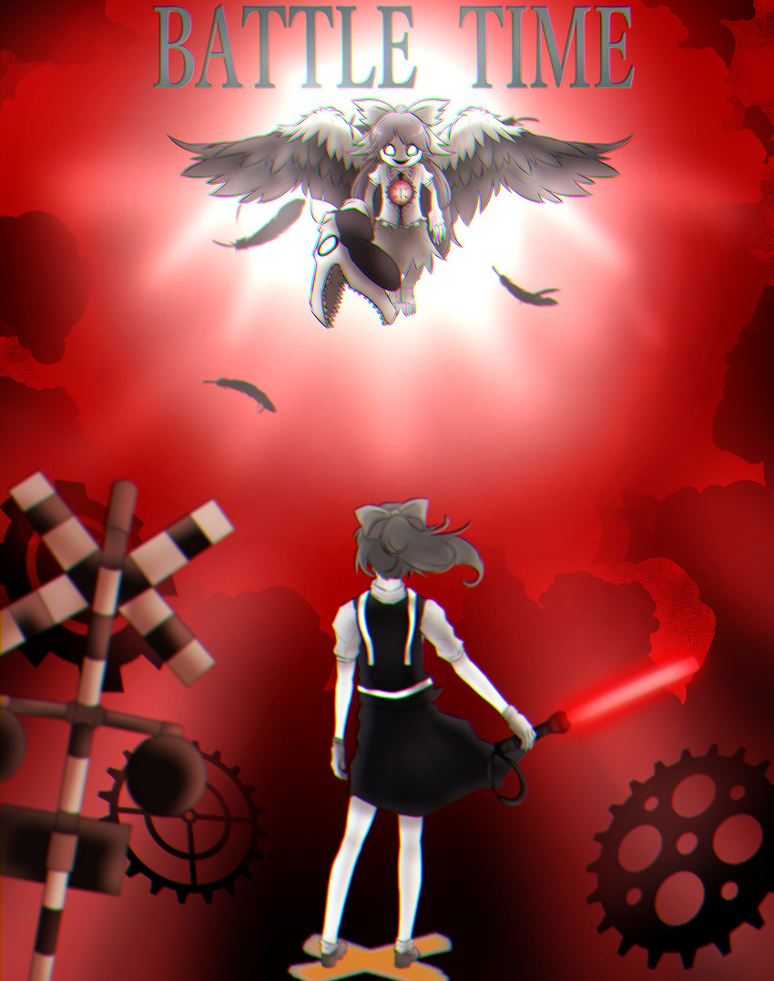 reiuji utsuho, daiyousei, diyusi, nadeko, the batter, and 1 more (touhou and 3 more) drawn by nell_(qnellp)