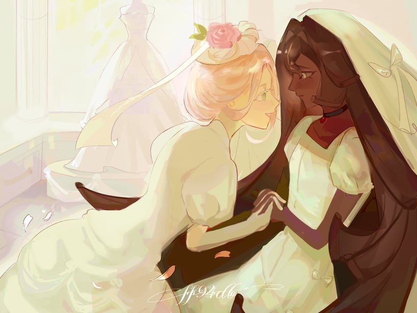 black forest cookie and wedding cake cookie (cookie run and 1 more) drawn by ff94_db