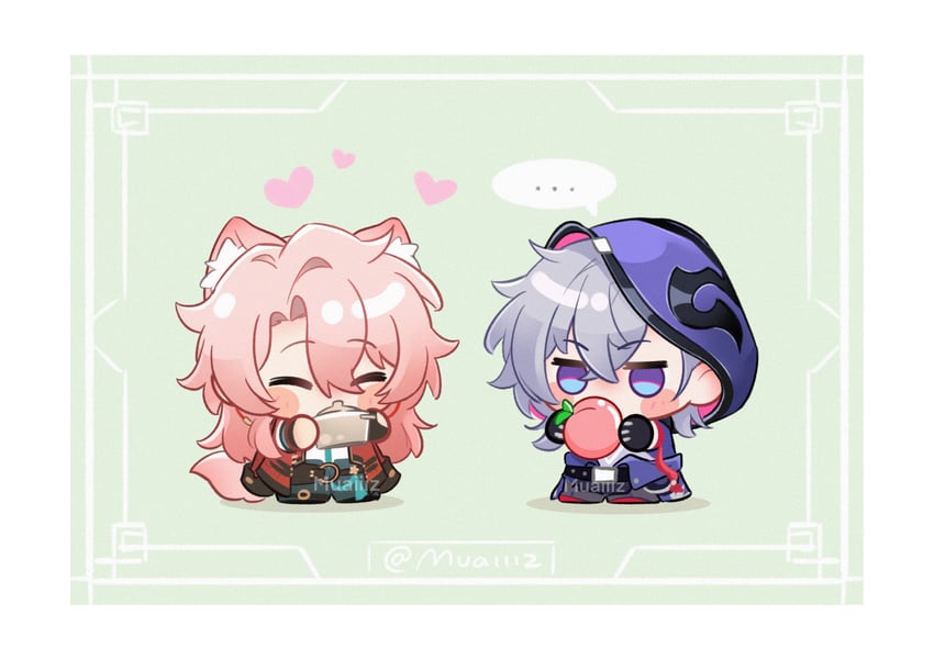 jiaoqiu and moze (honkai and 1 more) drawn by arphamuan